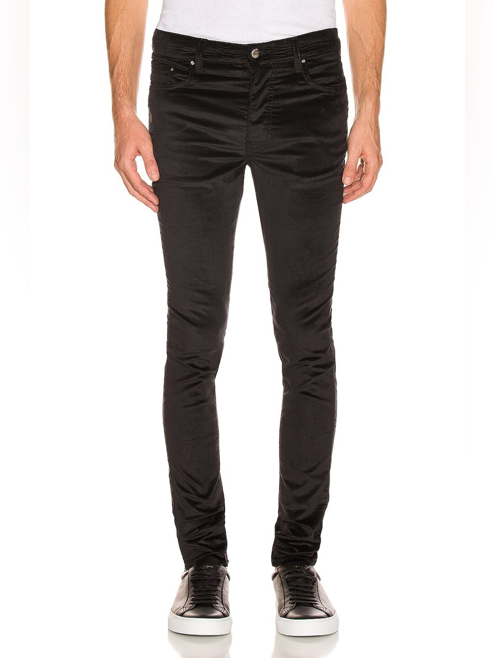 Amiri Black Velvet Stack Pants. Size 30. Button Fly. NWT. Unisex. MSRP $690